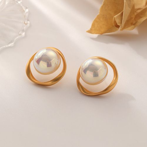 Dainty Irregular Pearl Earrings, Irregular Earrings | DMS189